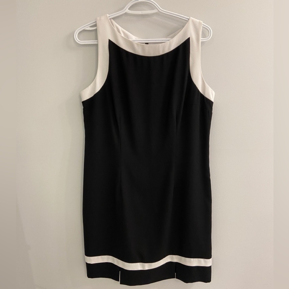 Simple elegant black and white dress